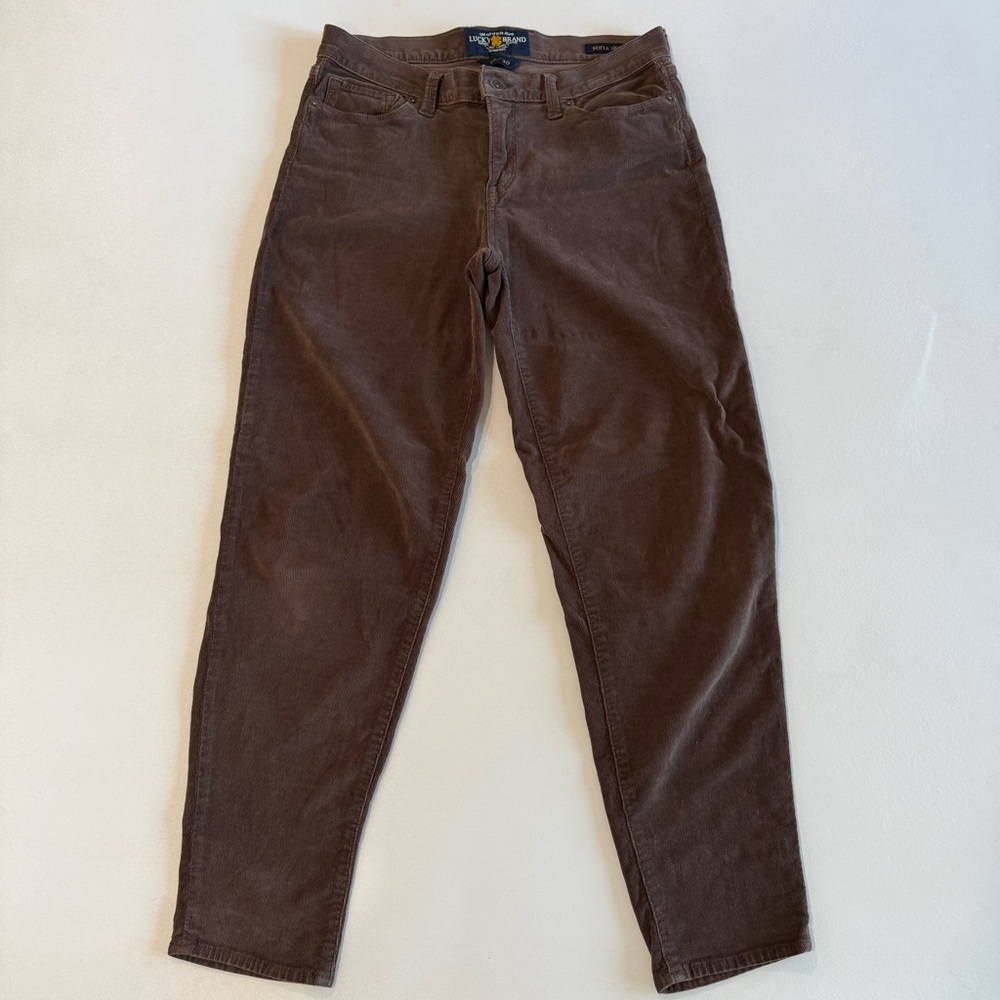 Lucky Brand Women’s Size 10 Corduroy Sofia Skinny Jeans Brown